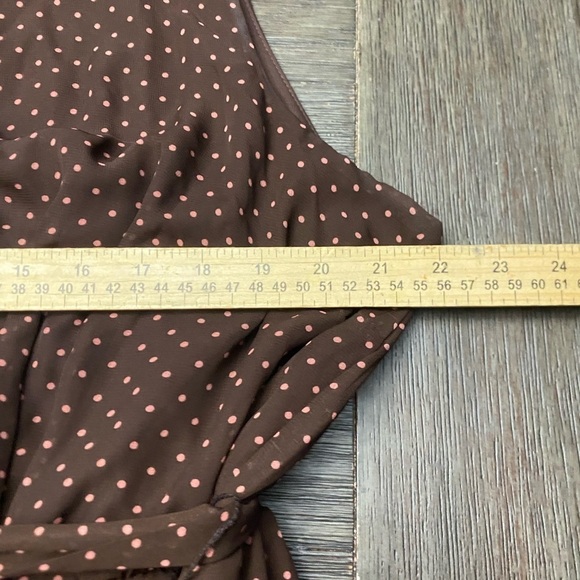 Lane Bryant Classy Brown Sleeveless Wide Leg Waist Tie With Belt Size 18 - Picture 6 of 12